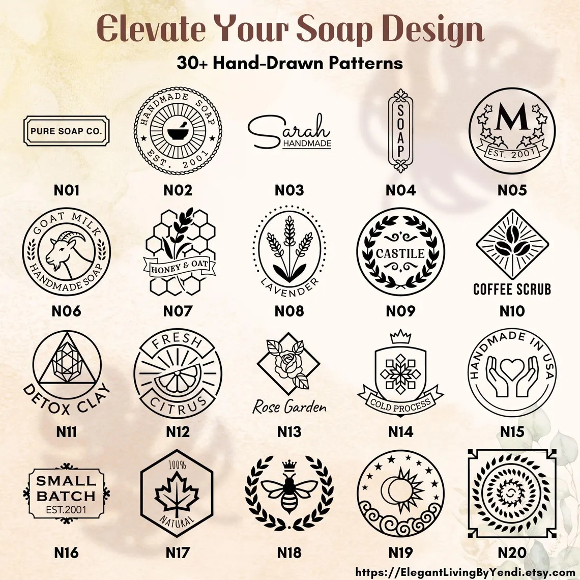 Персонализированный штамп для  – обзор и цена Soap Stamp Custom