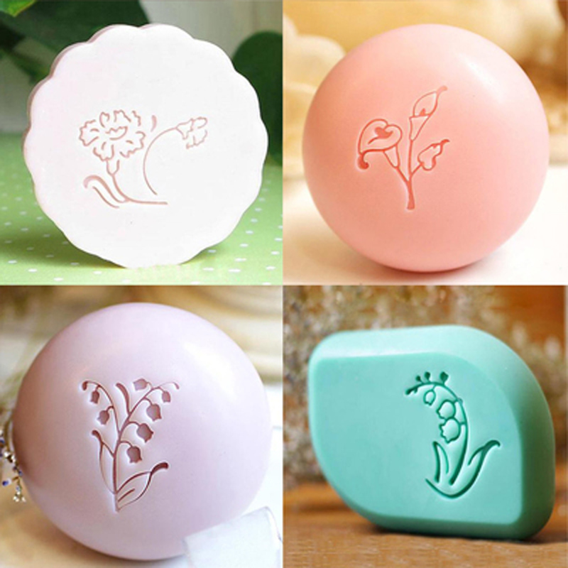 Маленький цветочный узор, штам – обзор и цена Soap Stamp Custom